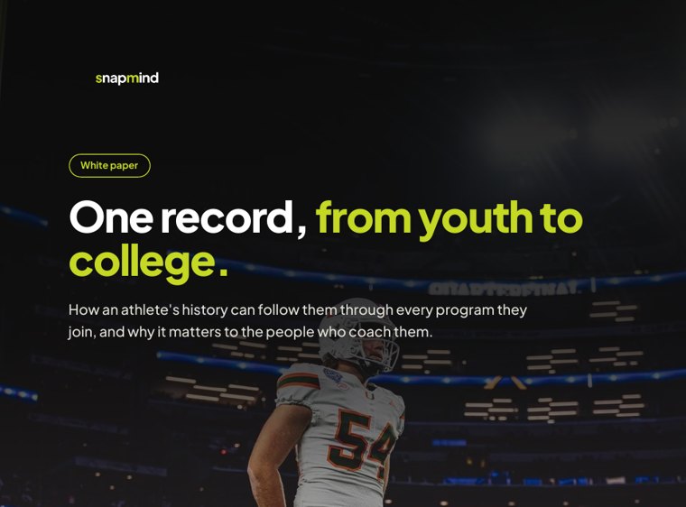 Cover of One record, from youth to college