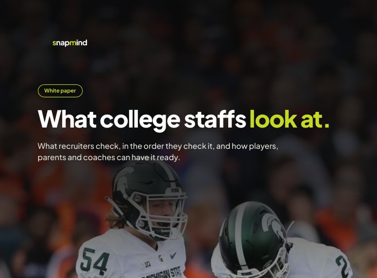 Cover of What college staffs look at